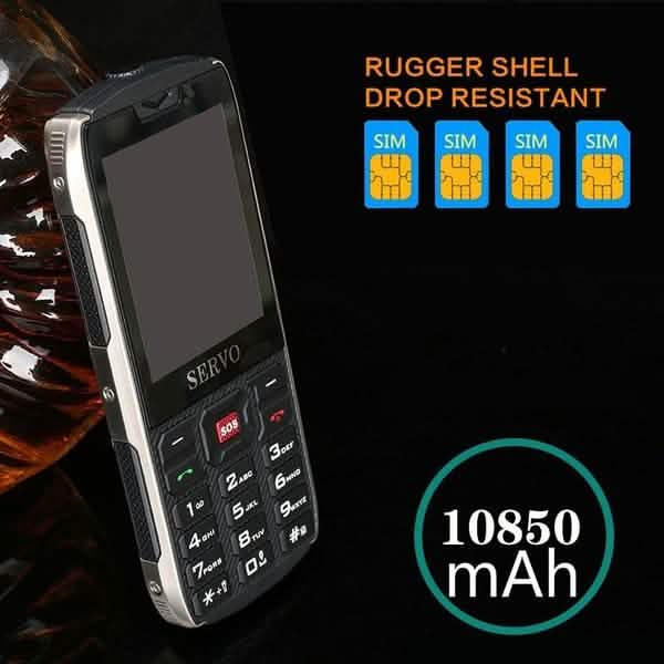 Téléphone portable militaire robuste 4 cartes SIM de haute qualité