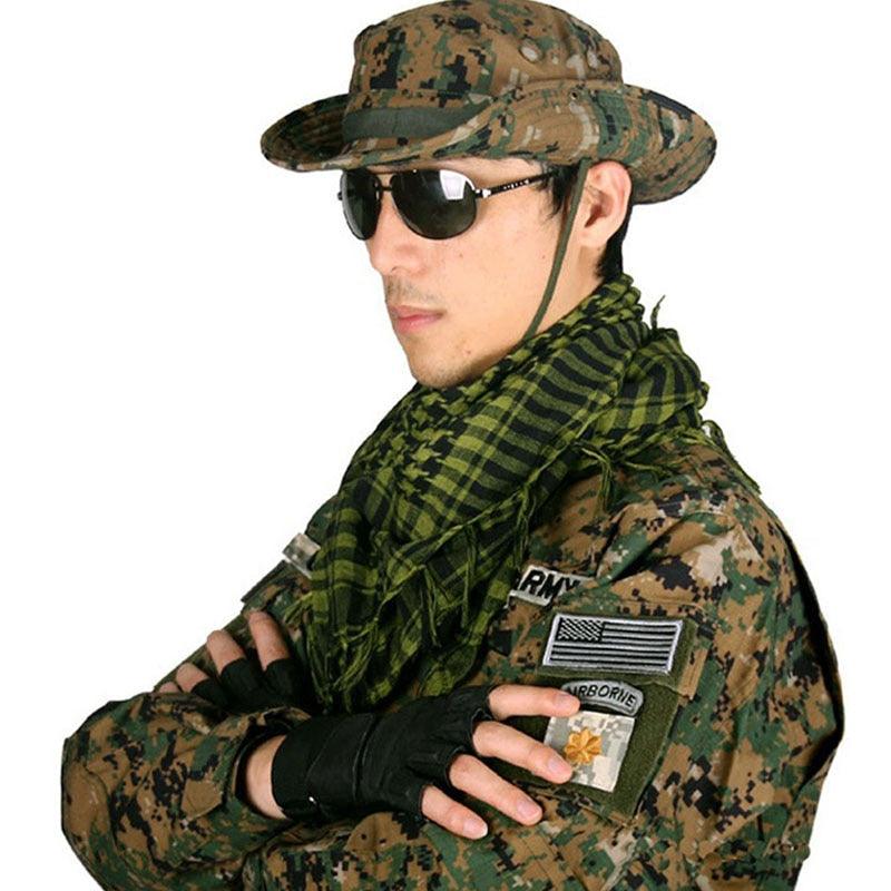 Écharpes militaires Shemagh multifonction tactiques en coton, foulard carré arabe Keffieh, bandana à enrouler, foulard-châle pour femmes et hommes, motif arabe Shemagh Keffieh, Keffieh arabe pour hommes, Keffieh arabe musulman, turban.