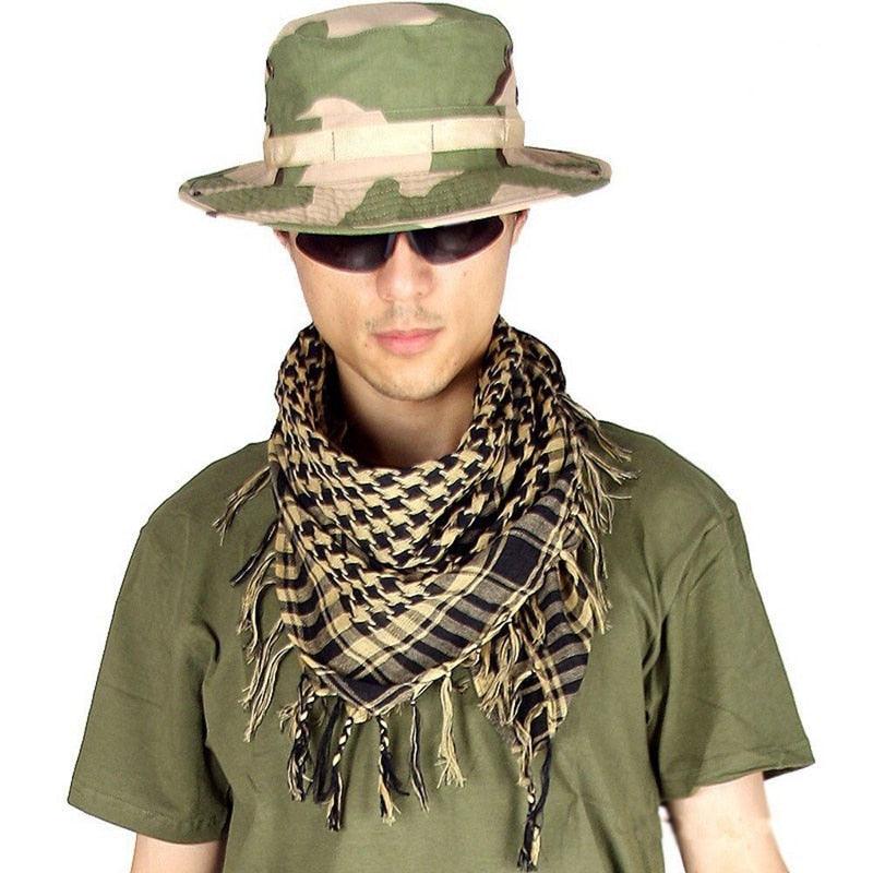 Écharpes militaires Shemagh multifonction tactiques en coton, foulard carré arabe Keffieh, bandana à enrouler, foulard-châle pour femmes et hommes, motif arabe Shemagh Keffieh, Keffieh arabe pour hommes, Keffieh arabe musulman, turban.