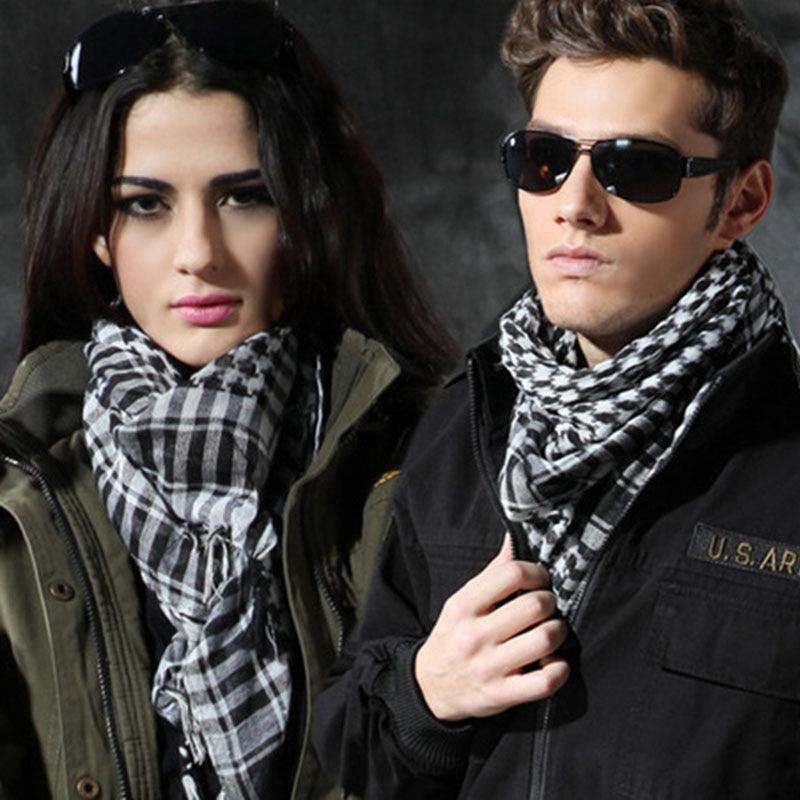 Écharpes militaires Shemagh multifonction tactiques en coton, foulard carré arabe Keffieh, bandana à enrouler, foulard-châle pour femmes et hommes, motif arabe Shemagh Keffieh, Keffieh arabe pour hommes, Keffieh arabe musulman, turban.