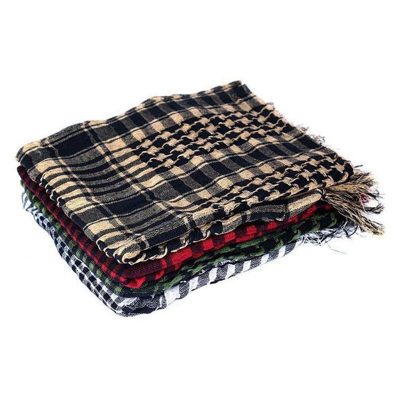 Écharpes militaires Shemagh multifonction tactiques en coton, foulard carré arabe Keffieh, bandana à enrouler, foulard-châle pour femmes et hommes, motif arabe Shemagh Keffieh, Keffieh arabe pour hommes, Keffieh arabe musulman, turban.
