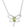 Collier mini papillon avec pierre véritable