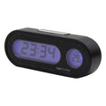 Mini Horloge Digitale pour Voiture, Horloge Automatique Automobile, Réveil Digital LCD Facile à Régler, Adhésive, Horloge Électronique de Tableau de Bord, de Bureau, Date, Heure, Calendrier, Thermomètre, Hygromètre, Décoration de Voiture, Style Voiture