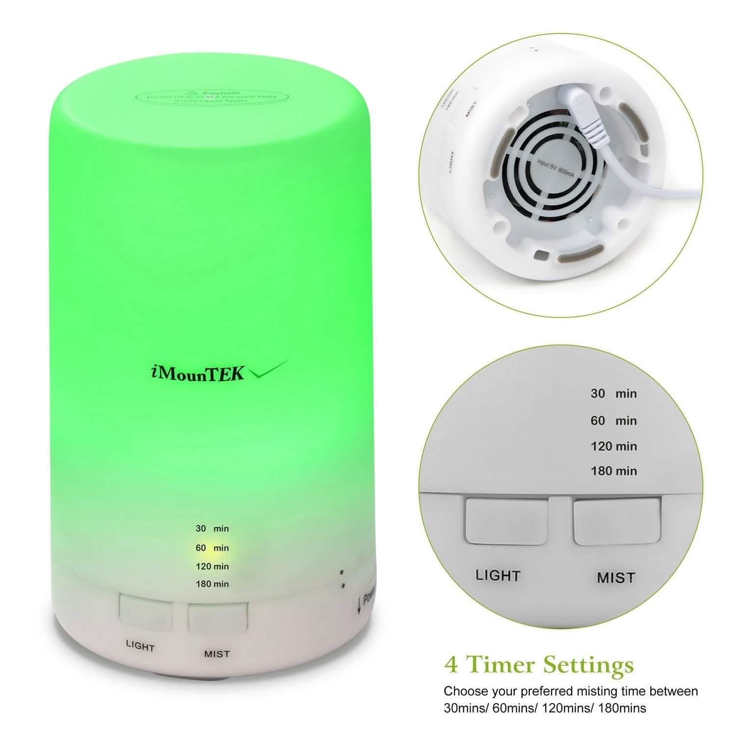 Mini humidificateur à brume fraîche avec lumières LED 7 couleurs
