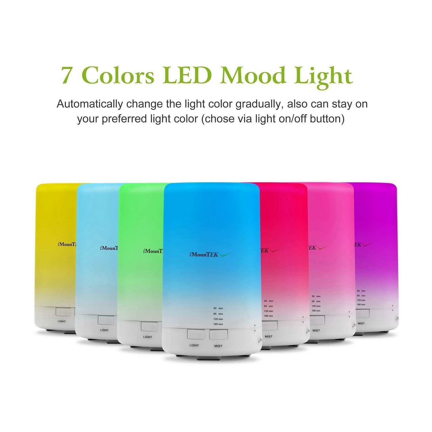 Mini humidificateur à brume fraîche avec lumières LED 7 couleurs