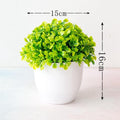 Mini bonsaï artificiel mignon en pot en plastique 15x16cm Cadeau d'ami Fausse décoration avec pots en plastique Arrangements de fleurs artificielles pour la décoration de la maison