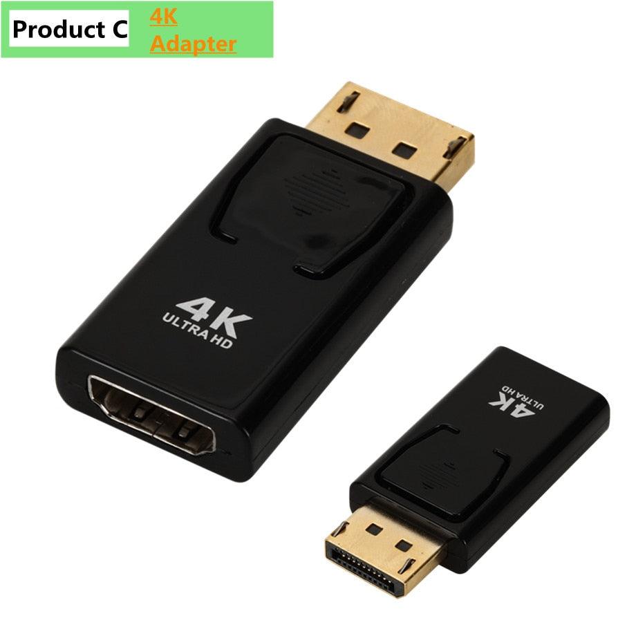 Adaptateur Mini DisplayPort vers HDMI (mâle vers femelle), convertisseur DP vers HD 4K, compatible vidéo et audio pour PC et ordinateur portable