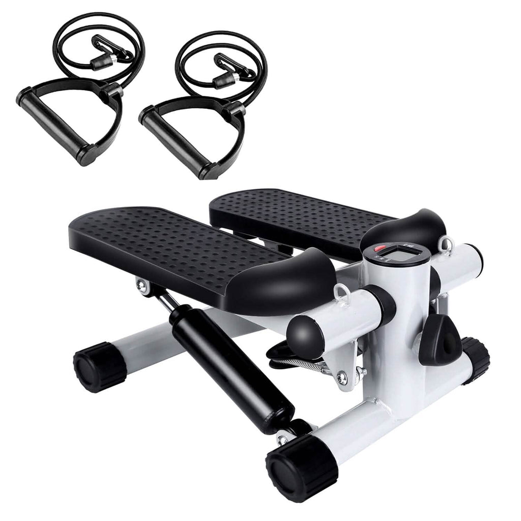Mini Stepper de Fitness avec 2 Bandes de Résistance Écran LCD