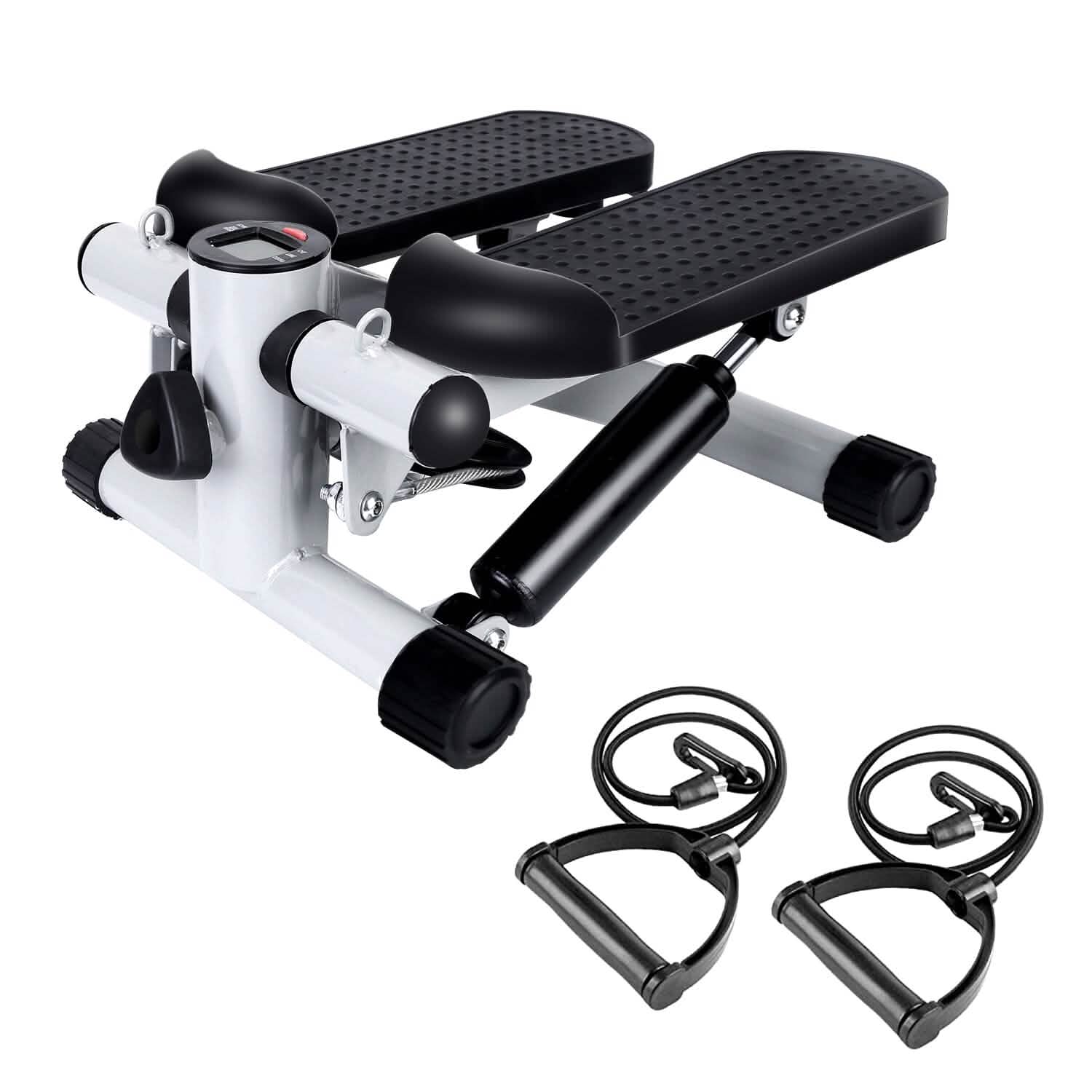 Mini Stepper de Fitness avec 2 Bandes de Résistance Écran LCD