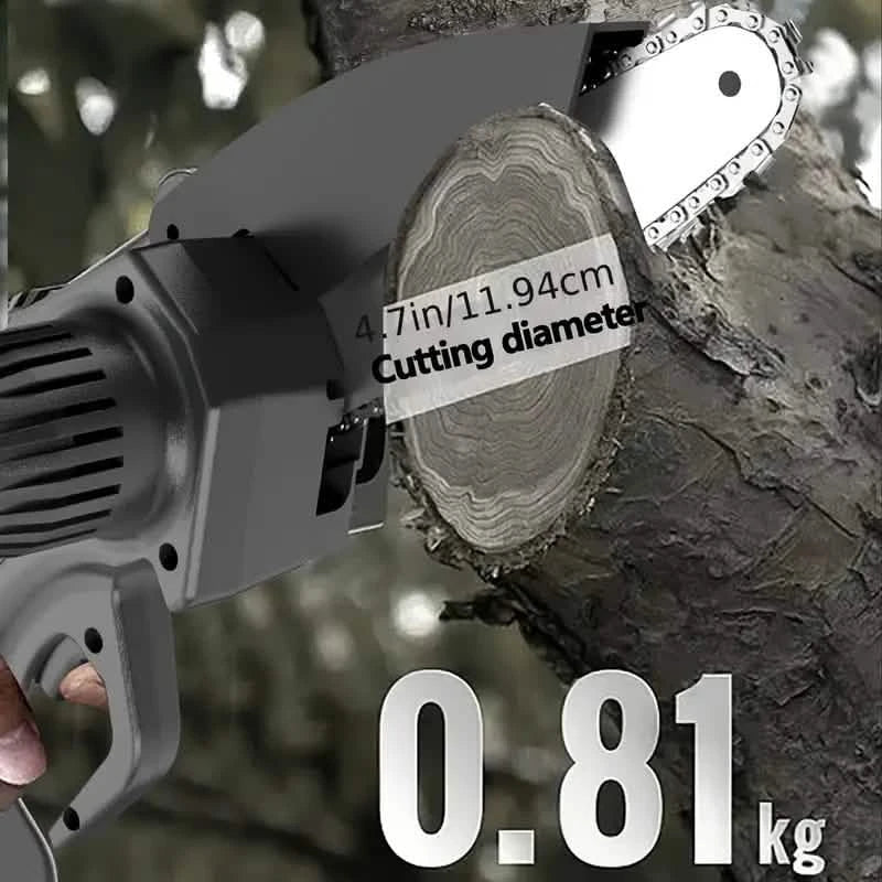Mini tronçonneuse portative - Scie à ruban avec protection anti-éclaboussures premium, verrouillage de sécurité