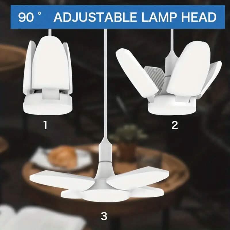 Mini lampe de garage ou d'intérieur à quatre feuilles LED