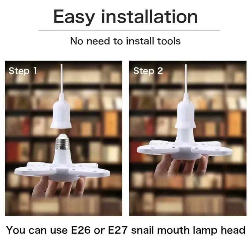 Mini lampe de garage ou d'intérieur à quatre feuilles LED