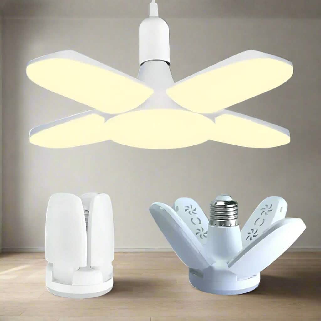 Mini lampe de garage ou d'intérieur à quatre feuilles LED