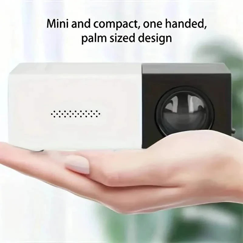 Mini projecteur de films portable haute définition lumineux 3000+ lumens, source de lumière LED HD avec USB