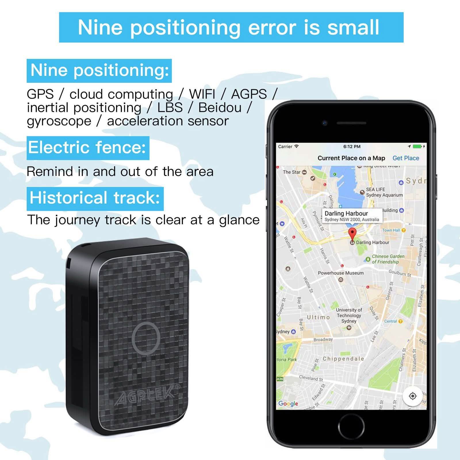 Mini traqueur GPS portable espion en temps réel pour personnes et véhicules avec enregistreur vocal