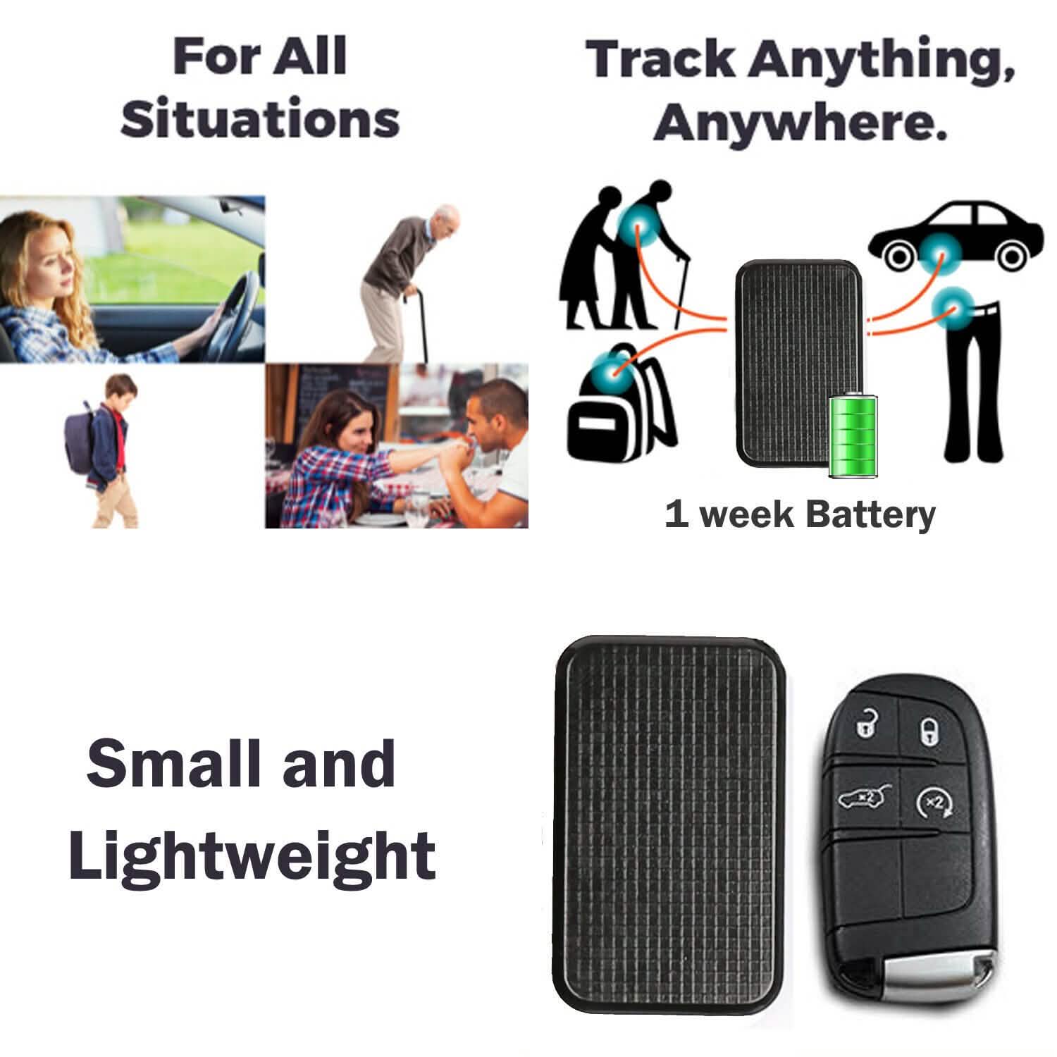 Mini traqueur GPS portable espion en temps réel pour personnes et véhicules avec enregistreur vocal