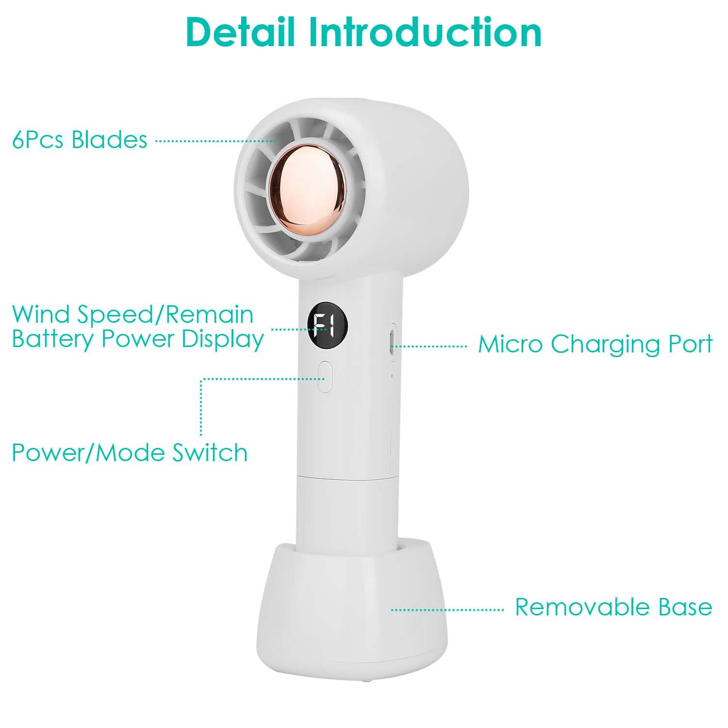 Mini ventilateur portable rechargeable USB de refroidissement à main