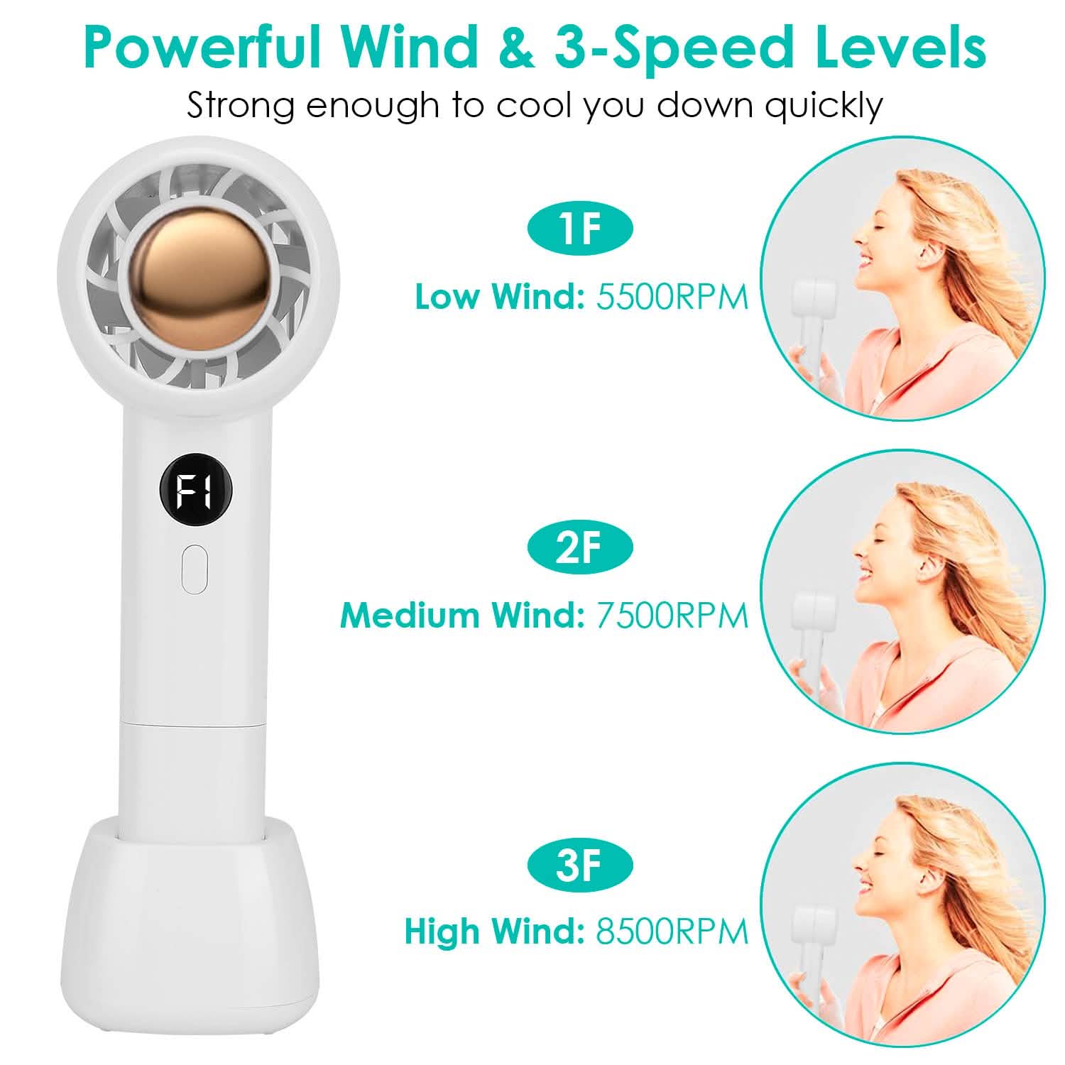 Mini ventilateur portable rechargeable USB de refroidissement à main