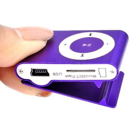 Mini lecteur MP3 aléatoire avec câble USB et écouteurs