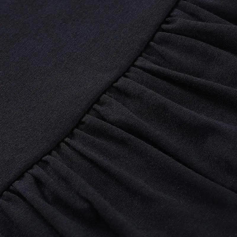 Mini-jupe Filles Douce Noire Taille Haute Plissée Jupe Mignonne Sombre Légère Jupes Design Simple