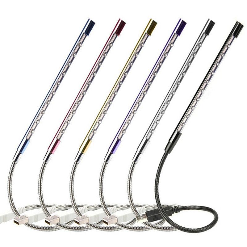 Mini veilleuse USB 10 LED Lampe USB Flexible en Métal Veilleuse LED Super Lumineuse Lampe de Chevet Décorative Mignonnes Lampes de Lecture pour la Décoration de Chambre
