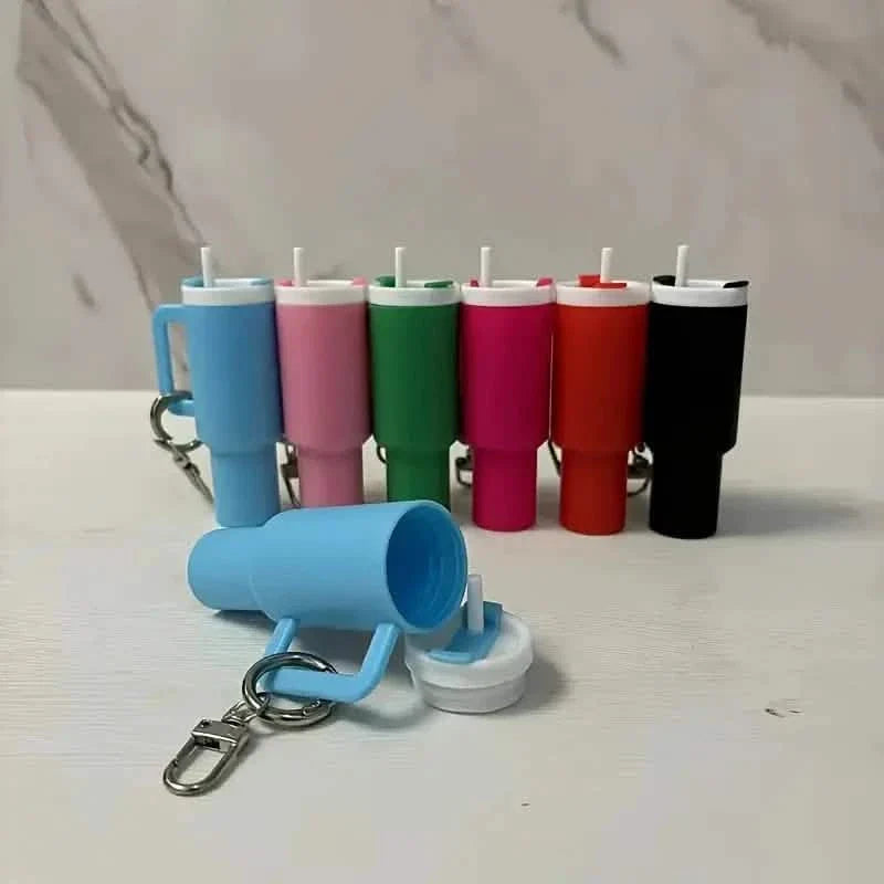 Mini bouteille d'eau porte-clés - Style urbain, En plastique