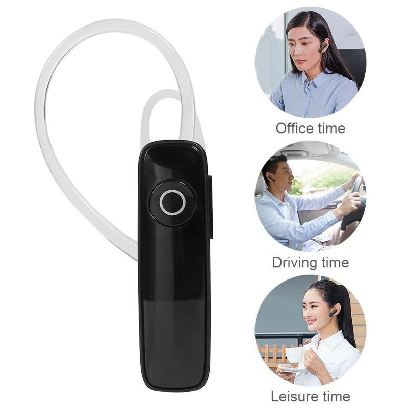 Mini oreillette Bluetooth sans fil noire pour la conduite, appels mains libres, casque d'affaires, confort amélioré, appairage Bluetooth facile, casque avec micro, connexion longue distance, oreillette pour tous les smartphones