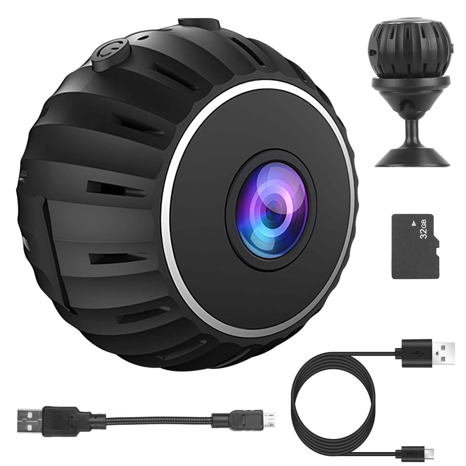 Mini caméra sans fil Wifi IR Vision nocturne HD 1080P Sécurité domestique