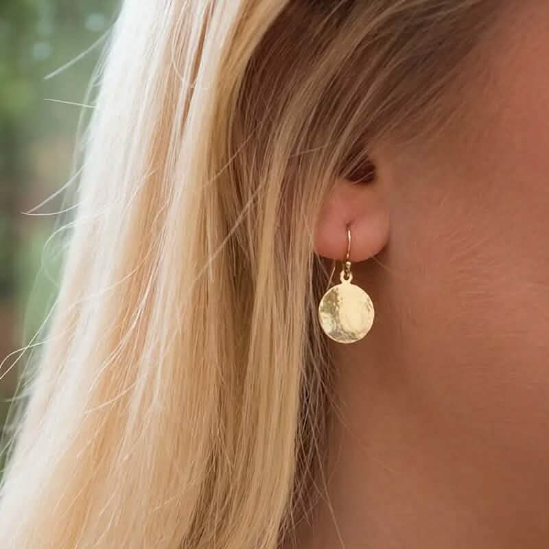 Boucles d'oreilles minimalistes rondes concaves et convexes