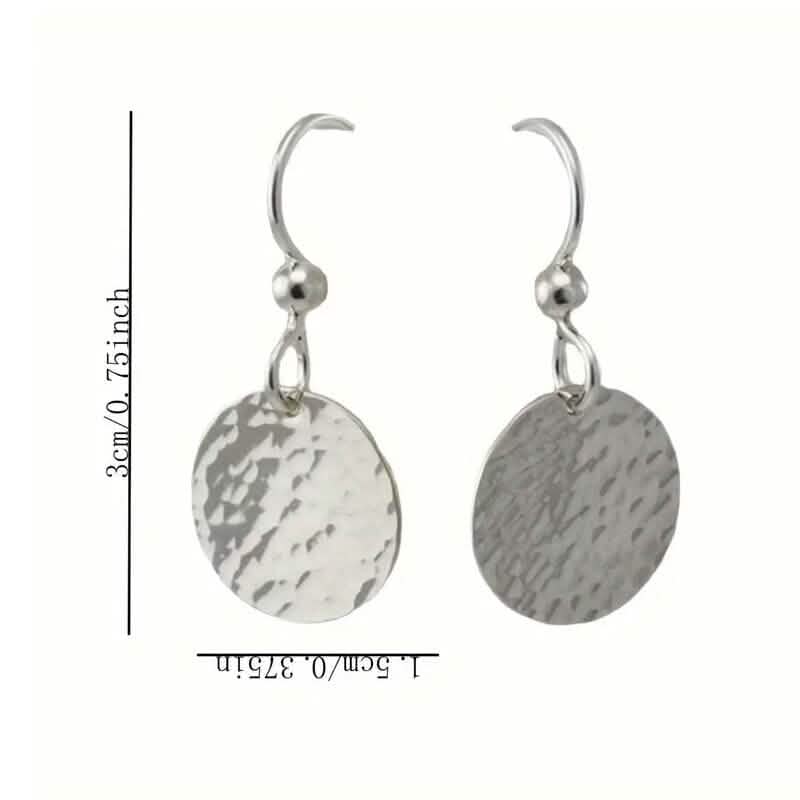 Boucles d'oreilles minimalistes rondes concaves et convexes