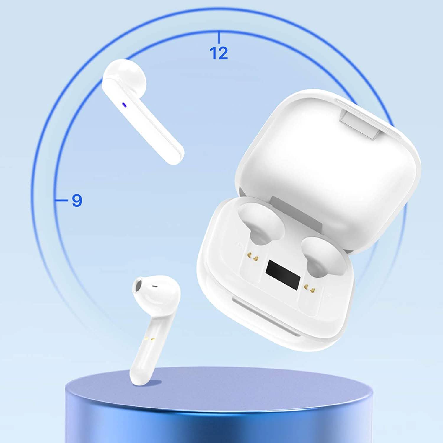 Écouteurs sans fil Miracase Bluetooth 5.0 avec étui de chargement USB-C