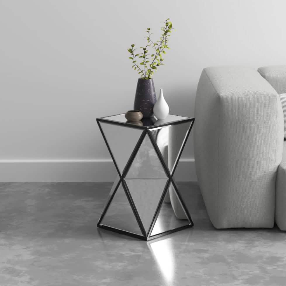 Table de chevet/café miroir