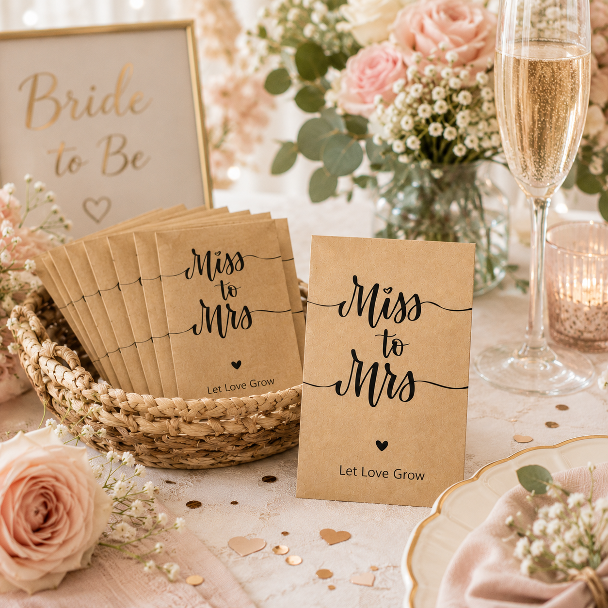 Sachets de graines « Miss to Mrs » – Lot de 25