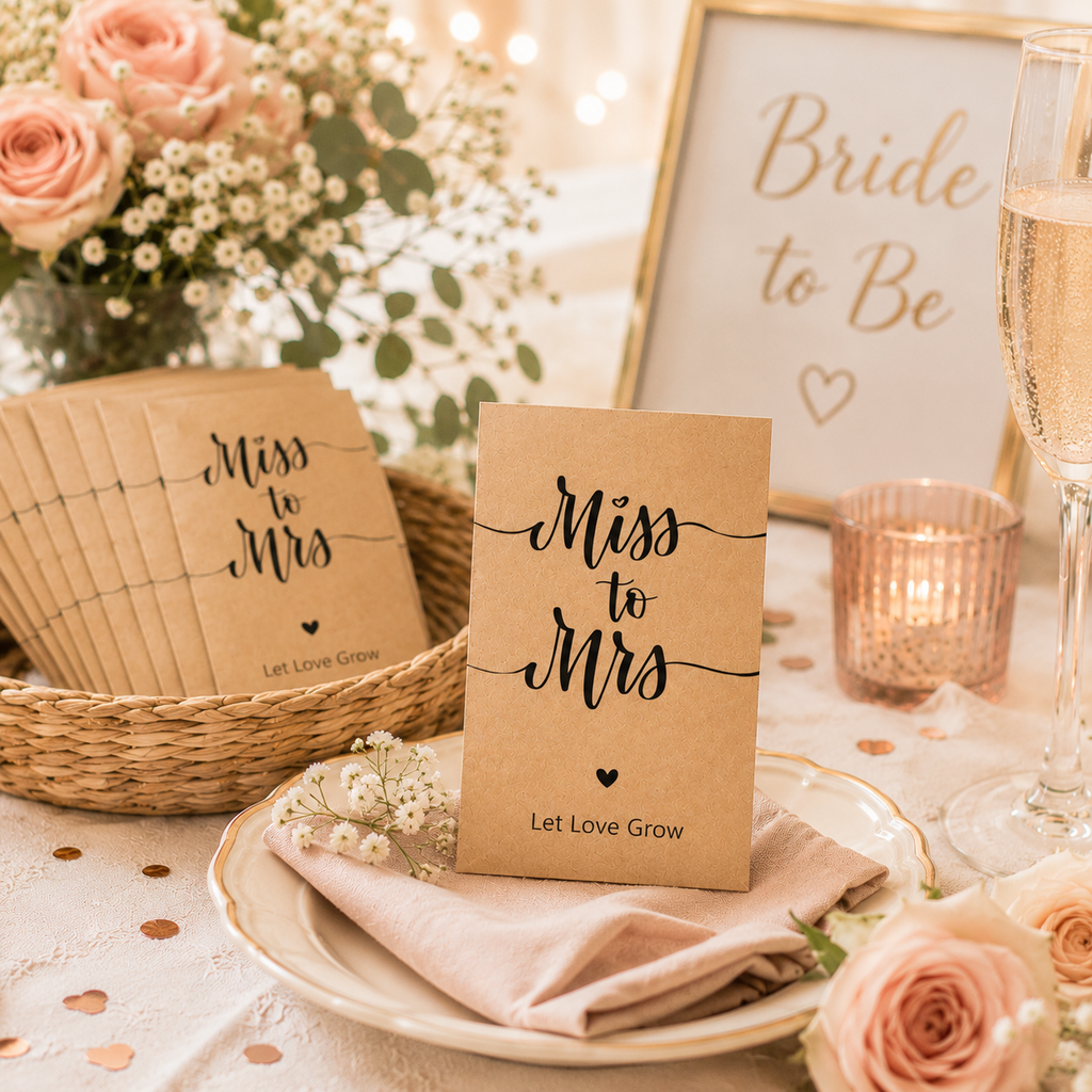 Sachets de graines « Miss to Mrs » – Lot de 25