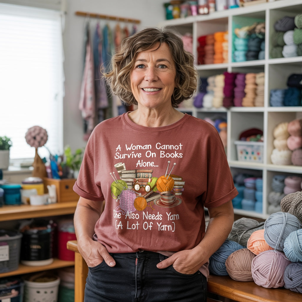 T-shirt "Amoureux des livres et du fil"