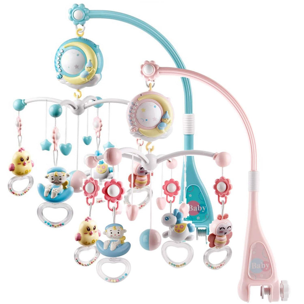 Projecteur étoile mobile Veilleuse de nuit pour bébé avec boîte à musique et télécommande