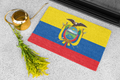 Paillasson extérieur antidérapant drapeau de l'Équateur | Copa América | 24"x36"