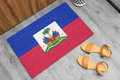 Paillasson Antidérapant Extérieur Drapeau d'Haïti | Port-au-Prince | Carrefour | Delmas 73 | 24"x36"