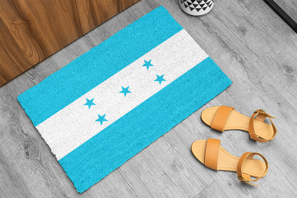 Paillasson extérieur antidérapant drapeau du Honduras | Tegucigalpa | Roatán | San Pedro Sula | Cadeau pour les Honduriens | 24"x36"
