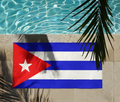 Cuba Flag Beach Towel | Quality & Long Lasting - 2 Sizes | Cuban Pride | Gift for Cubanos
