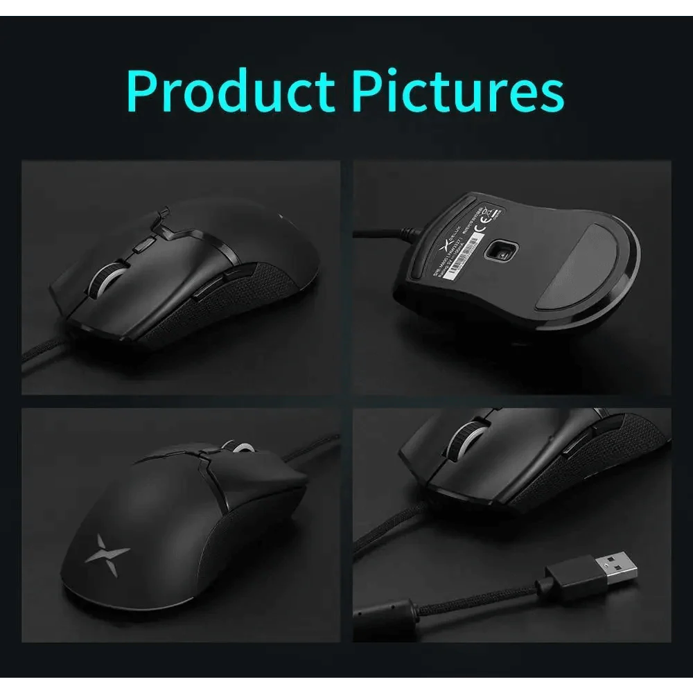 Souris de Jeu Filaire Sans Fil 2,4 GHz Moderne 1600 DPI Conception Légère Souris Ergonomique Douce
