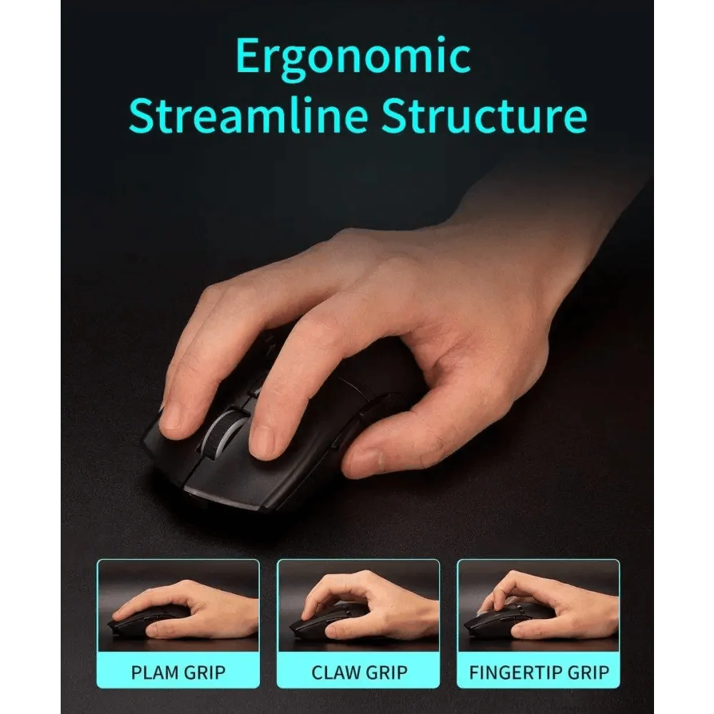 Souris de Jeu Filaire Sans Fil 2,4 GHz Moderne 1600 DPI Conception Légère Souris Ergonomique Douce