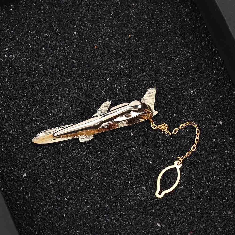 Pince à cravate moderne en forme d'avion pour homme, plaquée or, pour pilote d'affaires, mariage, cadeau, pince à cravate de qualité pour costume d'homme, cadeau de mariage