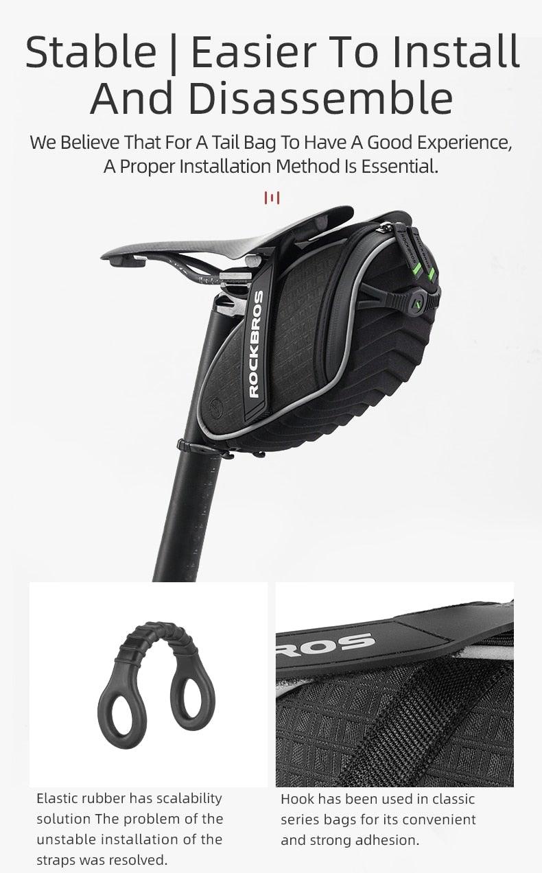 Sacoche de selle de vélo moderne Sacoche de vélo Accessoires de vélo Sacoche de selle de vélo imperméable Sacoche de vélo sous la selle Coque 3D pour VTT et vélos de route