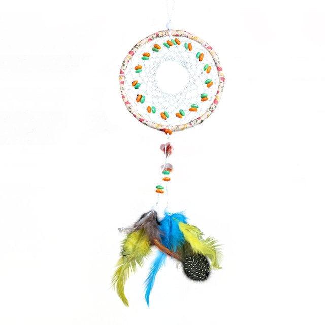 Attrape-rêves moderne Loup Totem Ornements à suspendre pour voiture Pendentif Loup Décor Plumes traditionnelles Carillons éoliens faits à la main pour chambre à coucher Décorations murales Artisanat