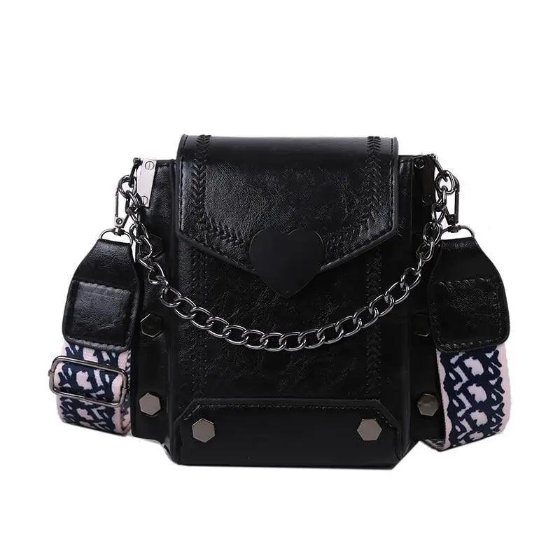 Sac à bandoulière moderne, élégant et magnifique en forme de cœur avec clous, pour femmes et jeunes filles