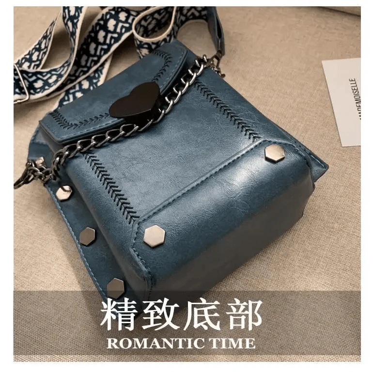 Sac à bandoulière moderne, élégant et magnifique en forme de cœur avec clous, pour femmes et jeunes filles