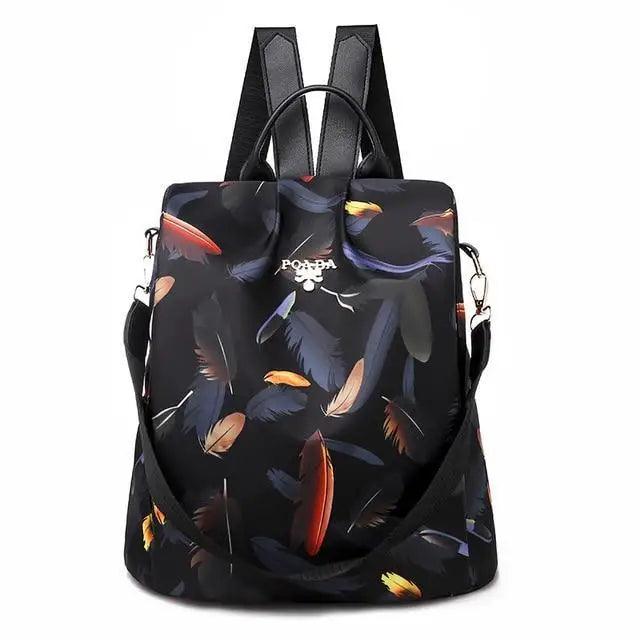 Sac à dos moderne élégant imperméable pour femme, sac à dos antivol tendance avec joli imprimé, sac d'école de haute qualité grande capacité