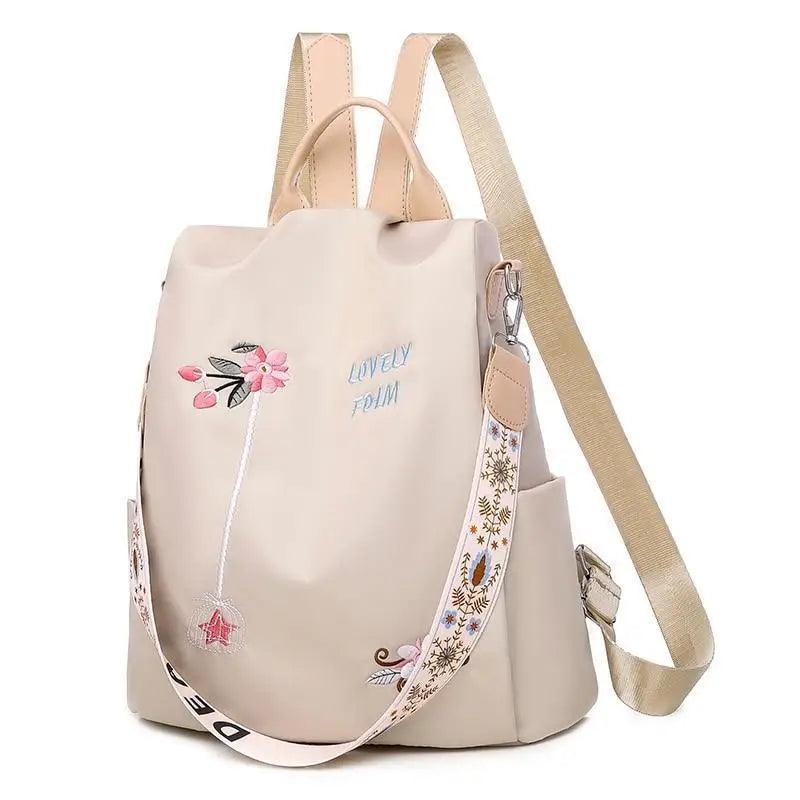Sac à dos moderne élégant imperméable pour femme, sac à dos antivol tendance avec joli imprimé, sac d'école de haute qualité grande capacité