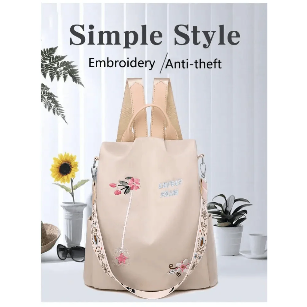 Sac à dos moderne élégant imperméable pour femme, sac à dos antivol tendance avec joli imprimé, sac d'école de haute qualité grande capacité